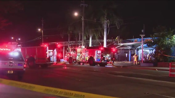 Two-alarm fire at former dog bar