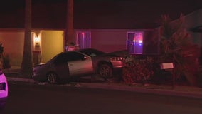 1 hurt after car crashes into palm tree in Mesa