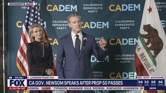Newsom speaks after voters pass Prop 50