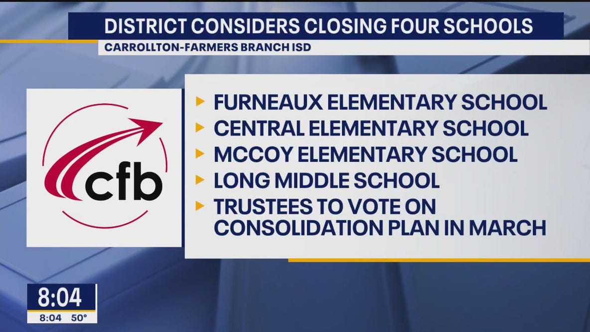 Carrollton-Farmers Branch considers closing four schools