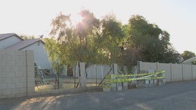 Moving truck destroys backyard wall of Gilbert home