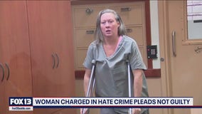 Woman charged in Puyallup hate crime pleads not guilty