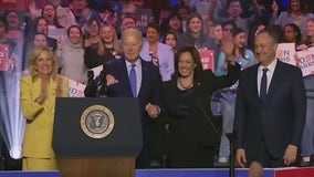 Biden, Harris to appear together at campaign event.