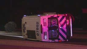 Ambulance involved in Scottsdale rollover crash