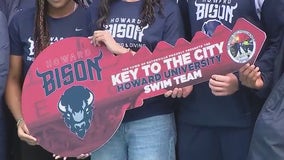Howard University swim team honored with key to the City of Eatonville