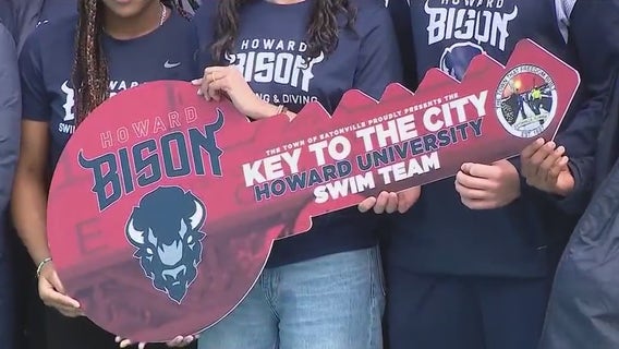 Howard University swim team honored with key to the City of Eatonville