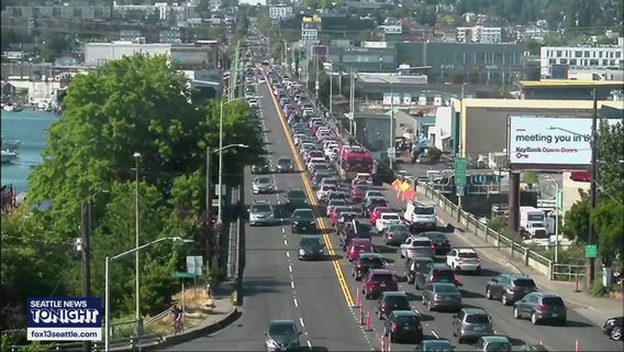 The Leary Way Bridge in Ballard is closed for earthquake improvements