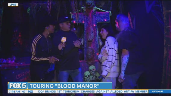 Christal gets spooked at Blood Manor