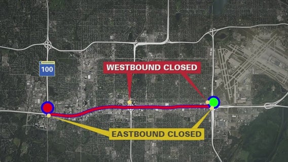 Part of I-494 closing for the weekend