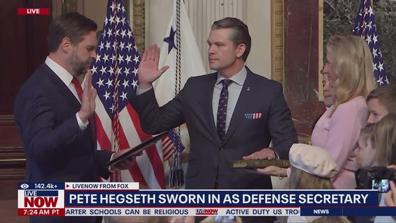 Pete Hegseth sworn in as defense secretary after narrow Senate vote