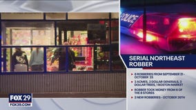 Police search for suspect in connection with 3 armed robberies