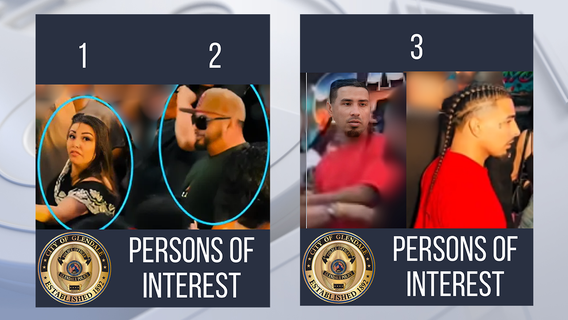 Glendale PD seeks persons of interest in mass shooting