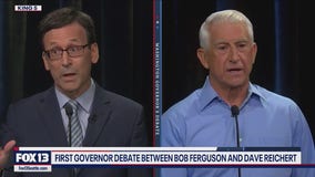 Bob Ferguson, Dave Reichert face off in first WA gubernatorial debate