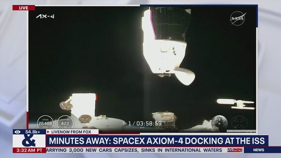 SpaceX AXIOM 4 crew docks with the ISS