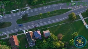 Michigan State Police Trooper 2 helicopter video of motorcyclist arrest