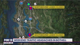 I-405 closures in Bothell, Renton scheduled this weekend