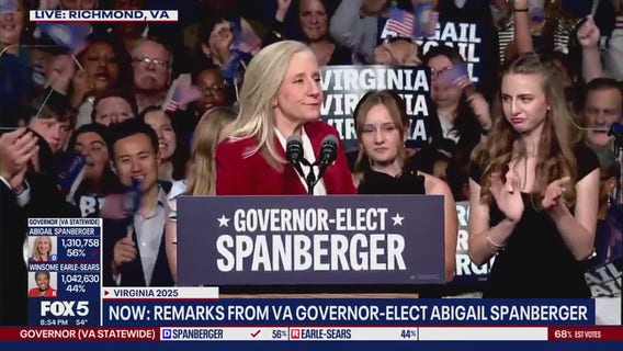 Spanberger Helps Fainting Woman At Victory Speech