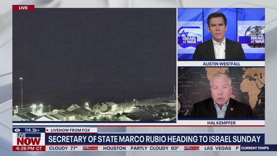 Sec. of State Marco Rubio heads to Israel on Sunday