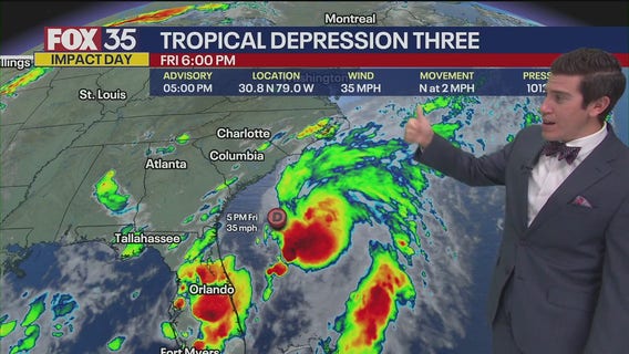 Tropical Depression 3 forms off U.S. Southeast Coast: Track, forecast, maps