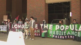 UWM Gaza protests, students stage walkout