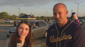 Tarek Saleh at the postseason prep rally