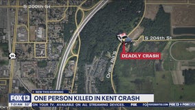 One dead after crash in Kent, WA