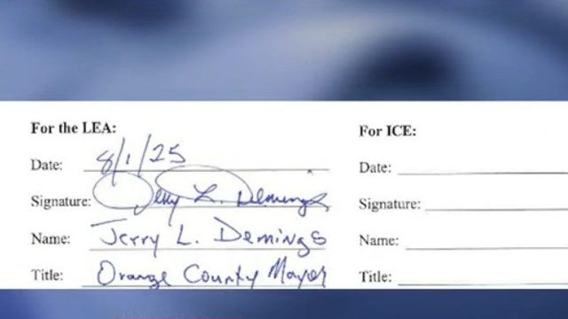 Orange County Mayor Jerry Demings signs ICE agreement amid pressure from Gov. DeSantis, AG Uthmeier