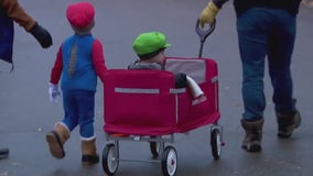 MN trick-or-treaters brave snowy Halloween