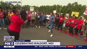 Celebrating Waldorf during our FOX 5 Zip Trip