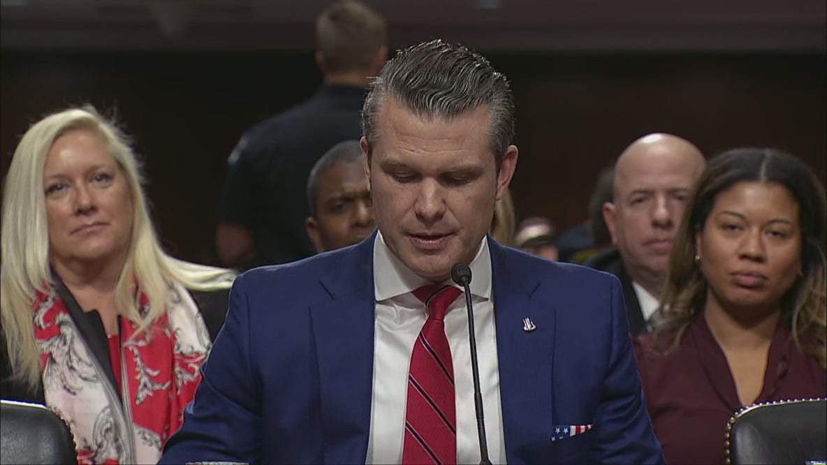 Pete Hegseth's nomination gets interrupted by heckler