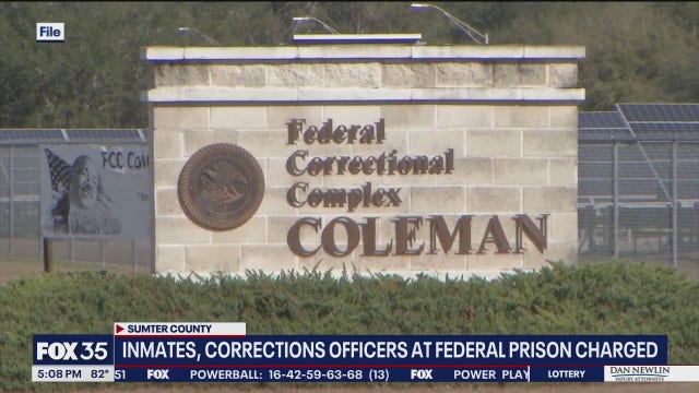 Inmates, officer, visitor at Coleman federal prison face charges ranging from sexual assault to murder