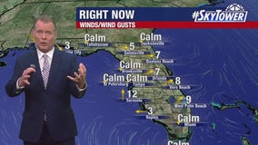 Tampa weather | west wind bringing popup showers