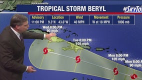 Tropical Storm Beryl forms in Atlantic