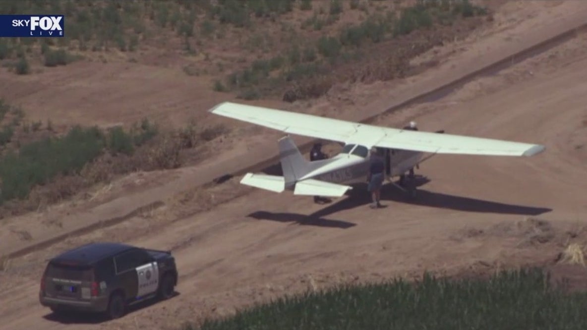 Plane makes emergency landing in field