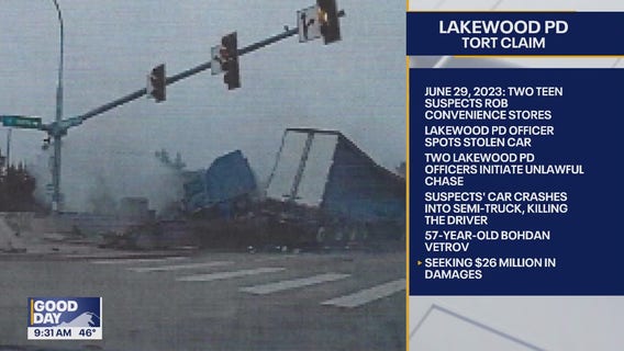 Family of crash victim files $26 Million claim against Lakewood Police over deadly chase