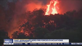 Fast-spreading wildfire forces evacuations in California