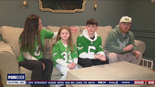 Ultimate 7-year-old Eagles fan now a teen with sibling competition for fan title