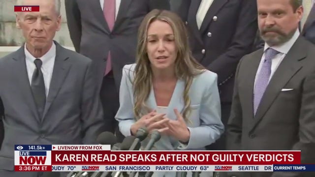 Karen Read not guilty of murder of Boston police officer boyfriend