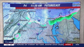 Rain Wednesday evening, snowflakes possible Friday morning