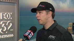 NASCAR Driver Brad Keselowski visits the FOX 32 studio, talks Street Race