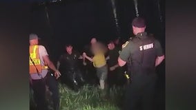 Florida deputies pull woman from submerged car