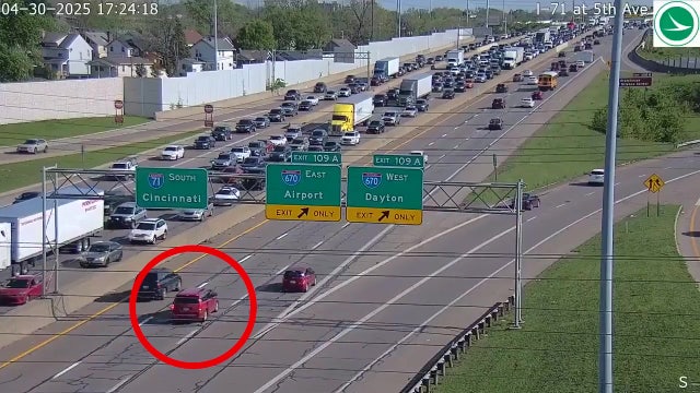 Watch: Driver stops on interstate after missing exit, causing multi-car pileup, then leaves