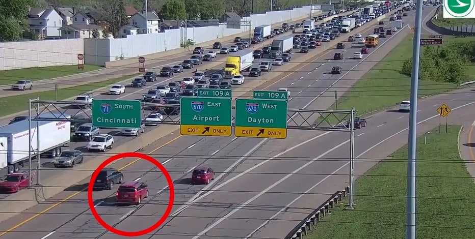 Watch: Driver stops on interstate after missing exit, causing multi-car pileup, then leaves
