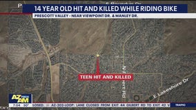 Teenage bicyclist hit, killed by car in Prescott Valley