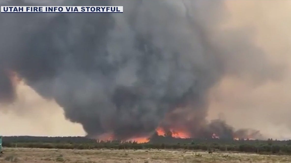 Fire vortex in Utah caught on camera