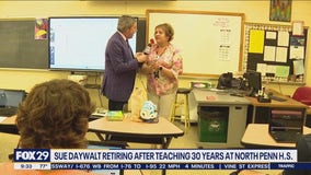 Devoted teacher gets a retirement surprise