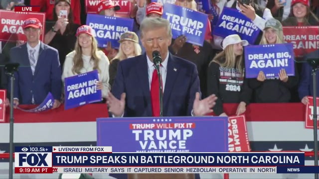 Trump speaks at rally in North Carolina