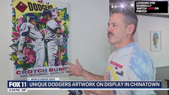 Dodgers artwork on display in Chinatown