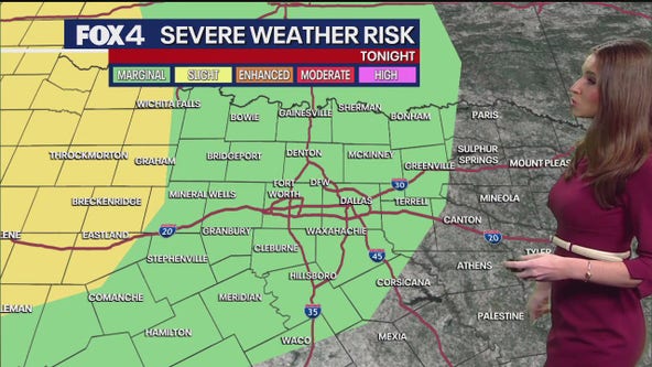 Dallas weather: Slight risk for severe weather Sunday night