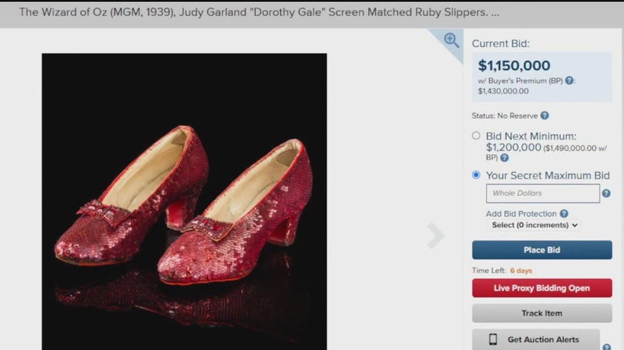 Auction to buy iconic Ruby Slippers ends next week